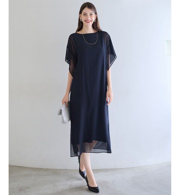 23区「【APPLAUDIR】シフォンジョーゼット コンビドレス」|ドレス|