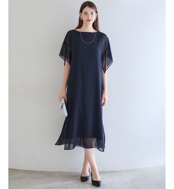 23区「【APPLAUDIR】シフォンジョーゼット コンビドレス」|ドレス|