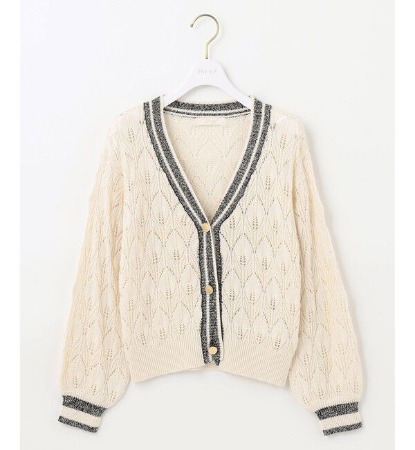 ANY SIS「【洗える】透かし編みニット カーディガン」|カーディガン|