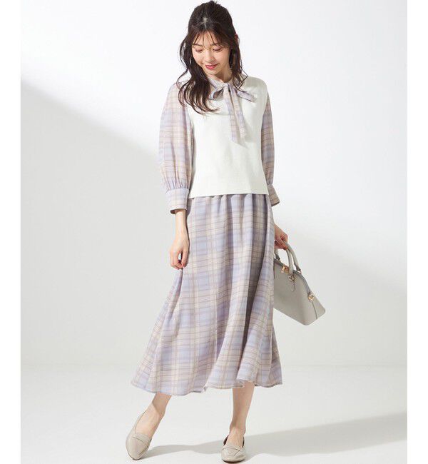 any SiS「【2SET】ニットジレワンピース セット」|スーツ|