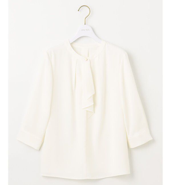 any SiS「【洗える】ラッフルボウ ブラウス」|シャツ・ブラウス|