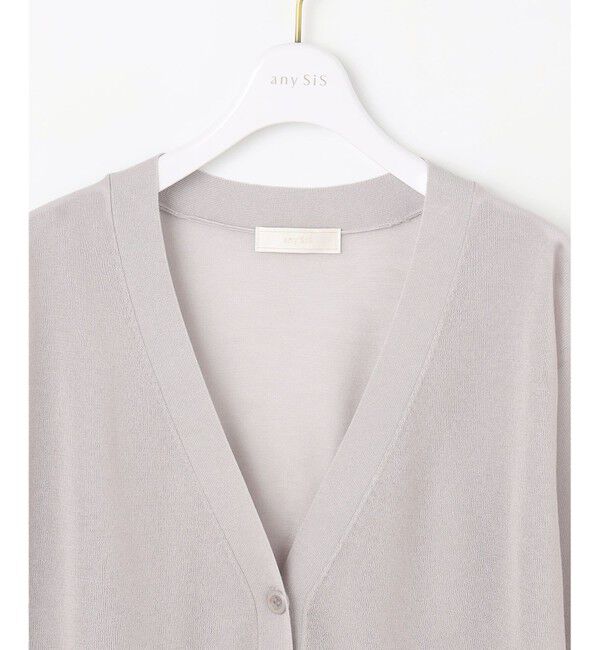 ANY SIS「【洗える】シアーVネック カーディガン」|カーディガン|