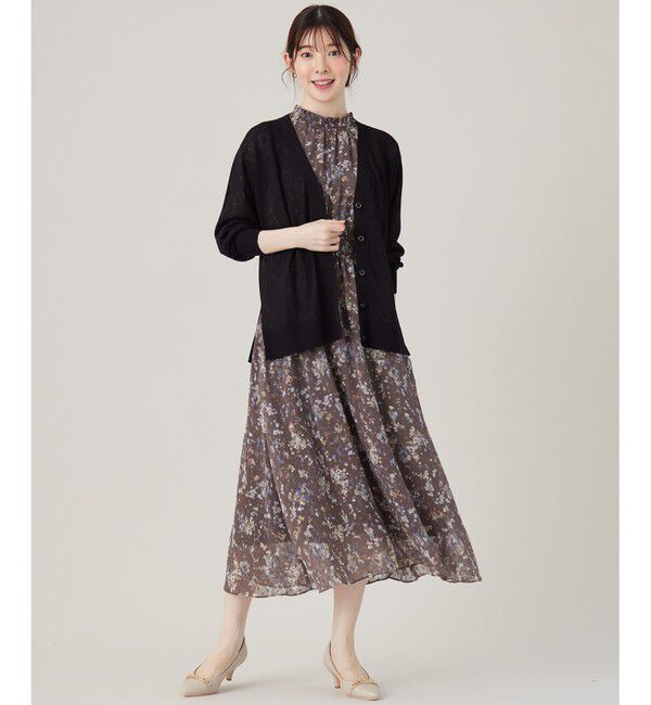 ANY SIS「【洗える】シアーVネック カーディガン」|カーディガン|