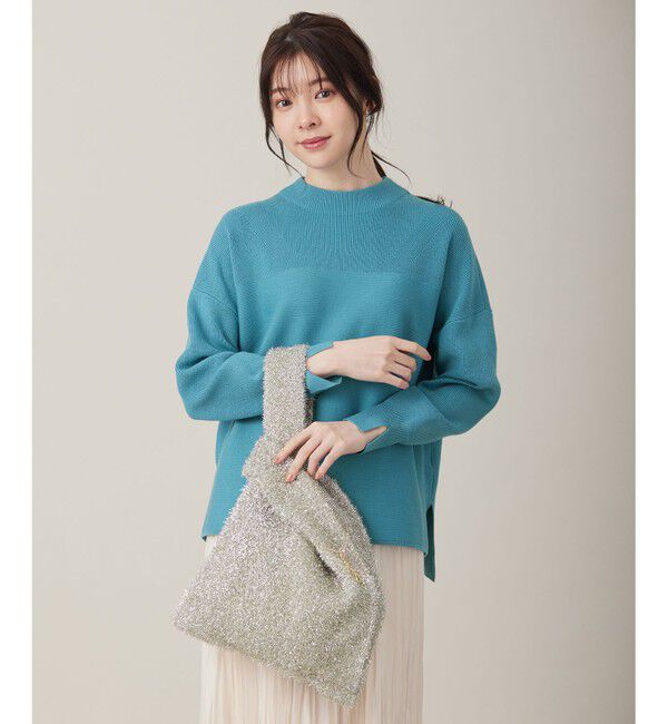 any SiS「ラメニット バッグ」|ハンドバッグ|ゴールド