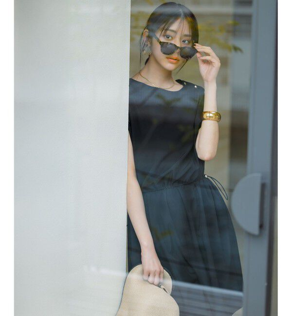 ANY SIS「【撥水・UVカット・洗える】ラッシュガードシリーズ ショートサロペット」|オールインワン|