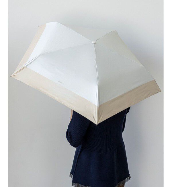 any SiS「【晴雨兼用/UVカット・遮光】バイカラーライト 折りたたみ傘」|傘|オフ