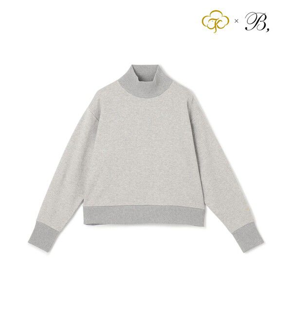 BEIGE,「Organic Cotton Sweat / Hi-neck Tops スウェット」|スウェット・ジャージ|Top Gray