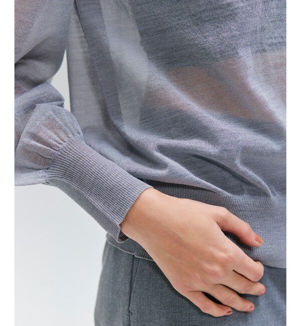 BEIGE,「【洗える】CADDO / シアーウールクルーネックトップス」|ニット・セーター|