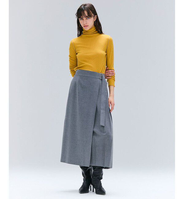 BEIGE,「【セットアップ対応・洗える・BAILA 11月号掲載】ZEPHYR / ウールライクアシンメトリープリーツスカート」|スカート|