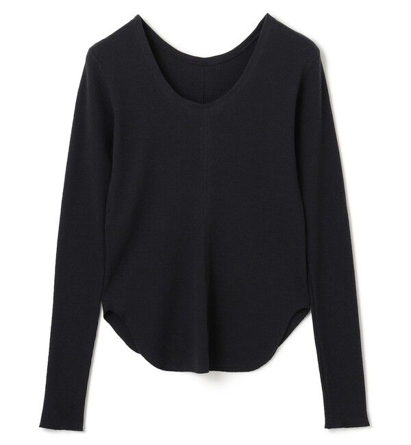 BEIGE,「【洗える】GLOBE / コットンリブ前後2WAYカットソー」|Tシャツ・カットソー|