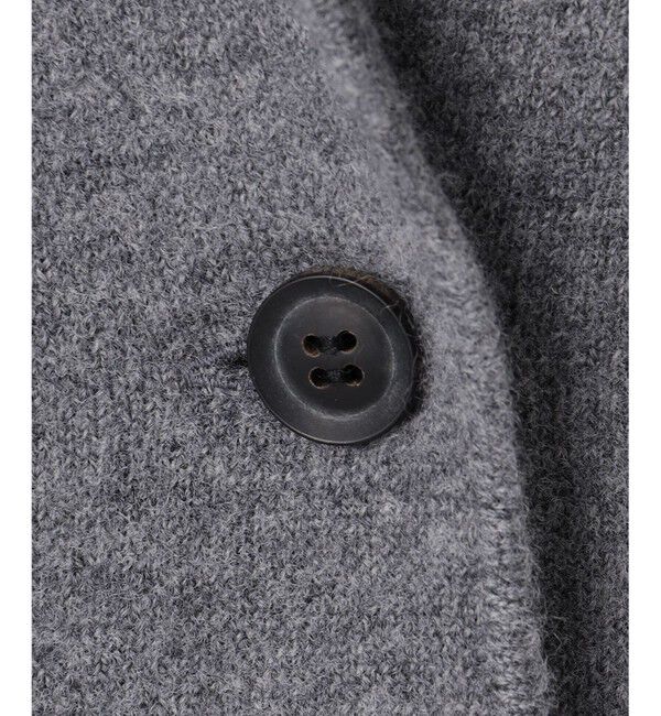 BEIGE,「CHICORA / レザーポケット付きウールニットジャケット」|ニット・セーター|