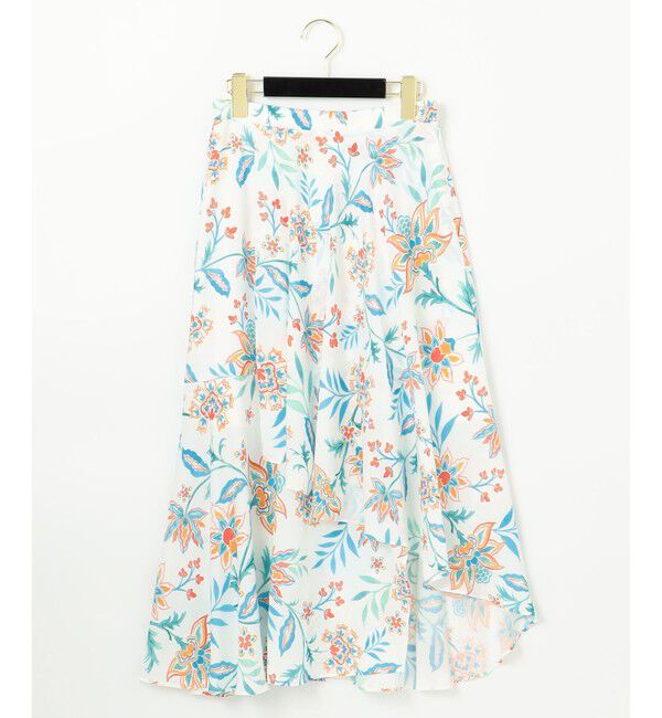 GRACE CONTINENTAL「サラサペイントイレヘムスカート」|スカート|ホワイト