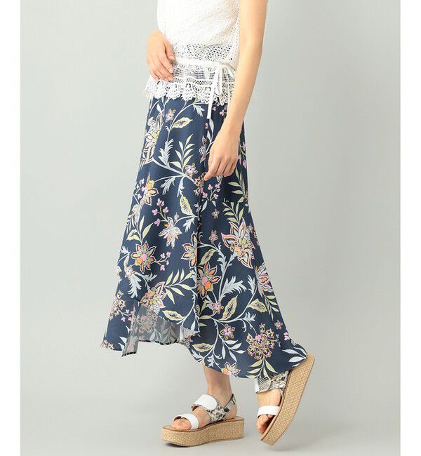 GRACE CONTINENTAL「サラサペイントイレヘムスカート」|スカート|