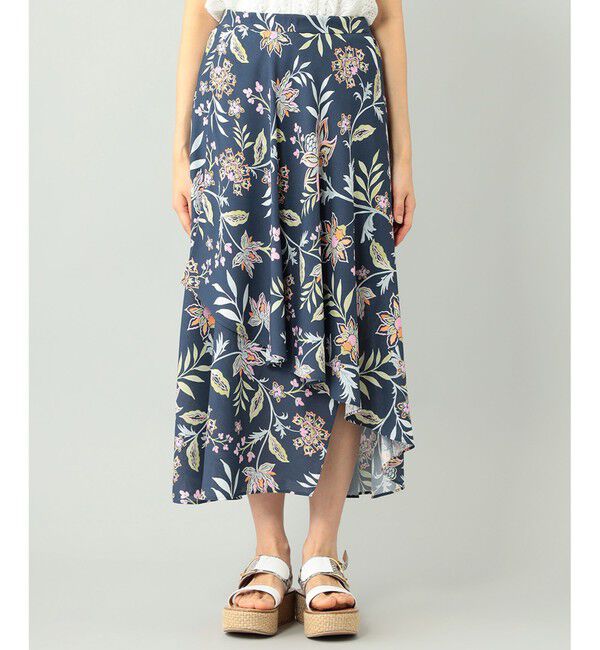 GRACE CONTINENTAL「サラサペイントイレヘムスカート」|スカート|