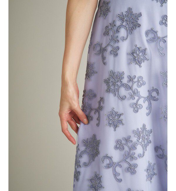 「コードフラワー刺繍レースワンピース」|ドレス|