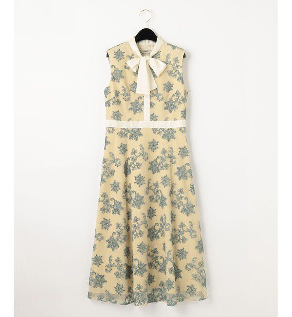  「コードフラワー刺繍レースワンピース」|ドレス|