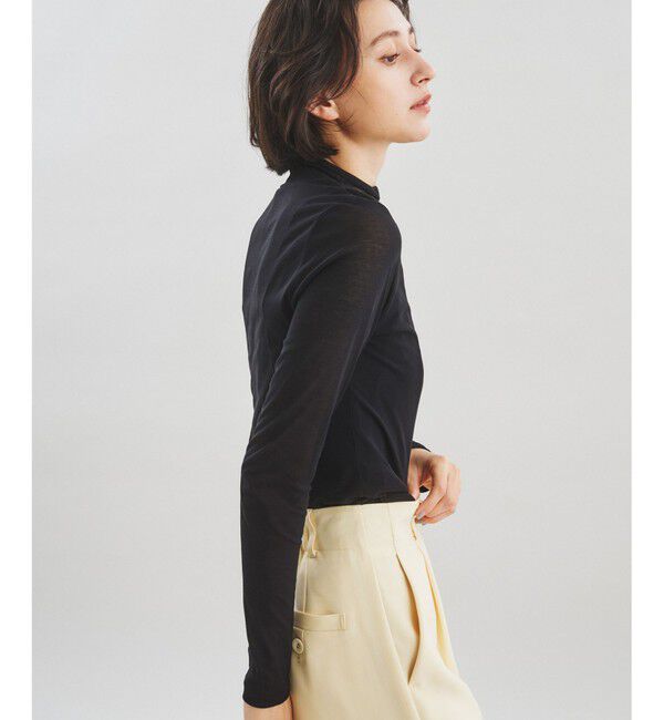  「シアー切替トップ」|Tシャツ・カットソー|