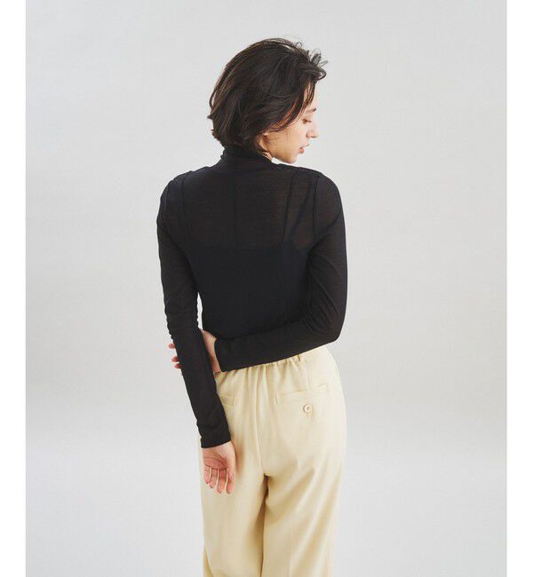  「シアー切替トップ」|Tシャツ・カットソー|