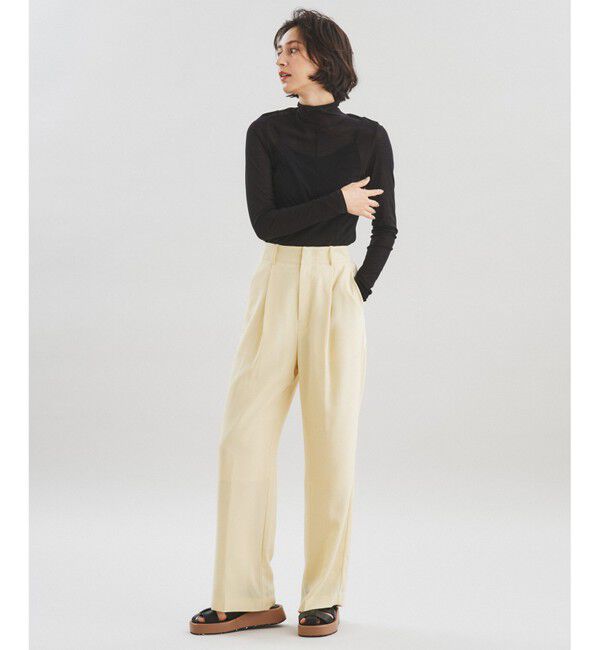  「シアー切替トップ」|Tシャツ・カットソー|