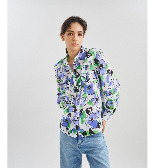  「ペイントフラワーブラウス」|シャツ・ブラウス|