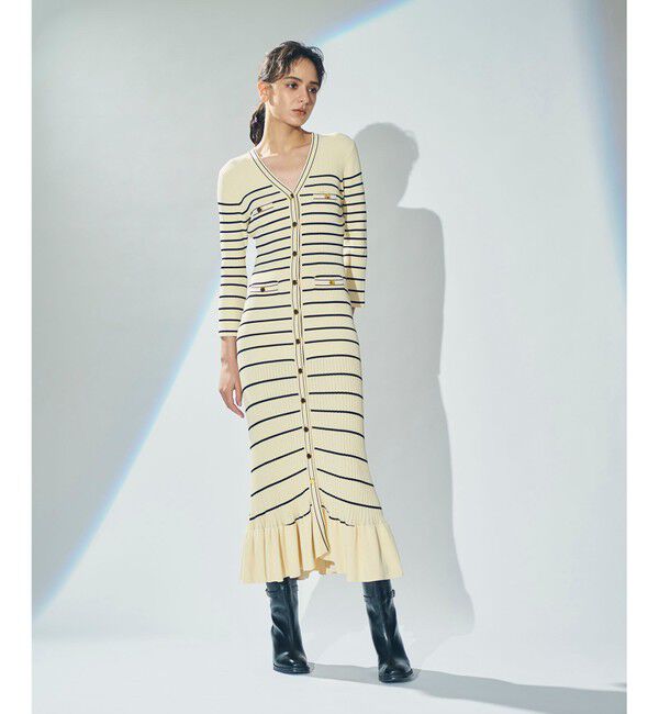 Diagram「ラメボーダーニットワンピース」|ワンピース|