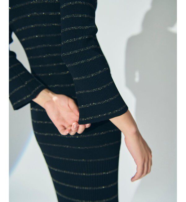 Diagram「ラメボーダーニットワンピース」|ワンピース|