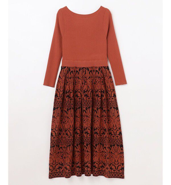 GRACE CONTINENTAL「フラワープリーツニットワンピース」|ワンピース|