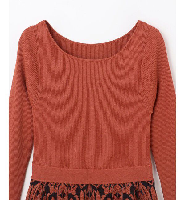 GRACE CONTINENTAL「フラワープリーツニットワンピース」|ワンピース|