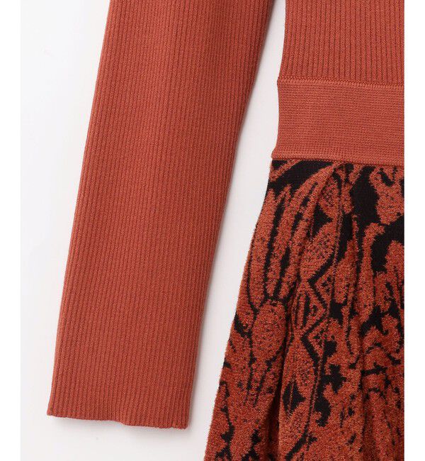 GRACE CONTINENTAL「フラワープリーツニットワンピース」|ワンピース|