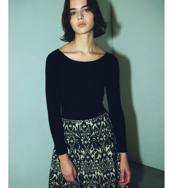 GRACE CONTINENTAL「フラワープリーツニットワンピース」|ワンピース|