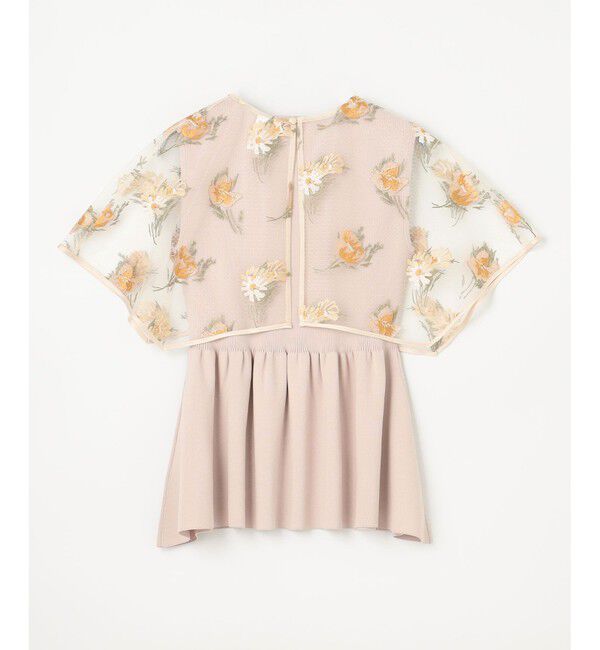 GRACE CONTINENTAL「刺繍ケープニットトップ」|ニット・セーター|