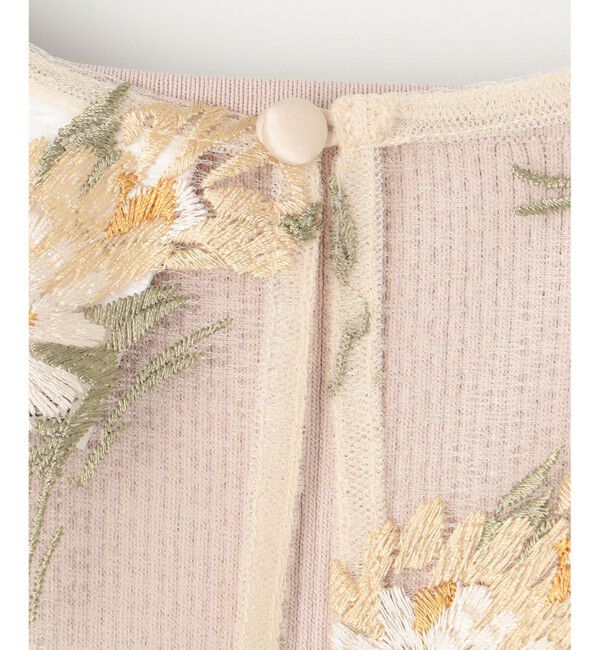 GRACE CONTINENTAL「刺繍ケープニットトップ」|ニット・セーター|