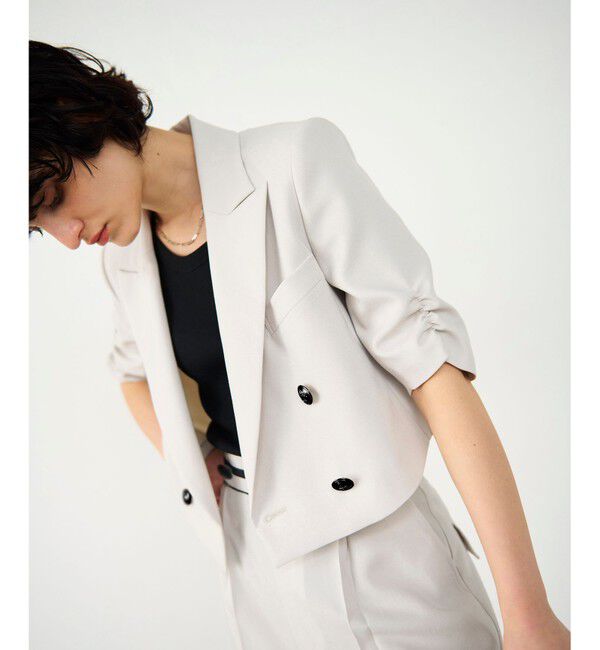 Diagram「ショートテーラージャケット」|テーラードジャケット|ベージュ