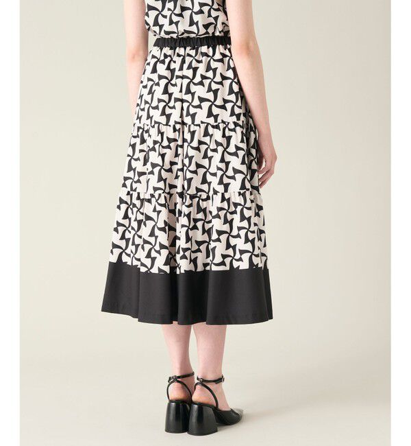 GRACE CONTINENTAL「リボンプリントスカート」|スカート|