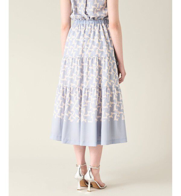 GRACE CONTINENTAL「リボンプリントスカート」|スカート|