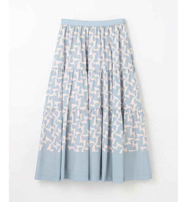 GRACE CONTINENTAL「リボンプリントスカート」|スカート|