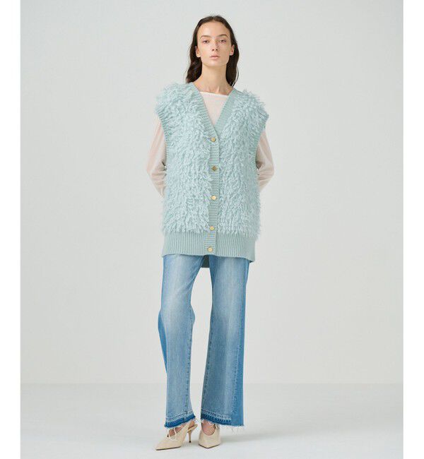 GRACE CONTINENTAL「ループニットベスト」|ベスト・ジレ|ﾗｲﾄｸﾞﾘ