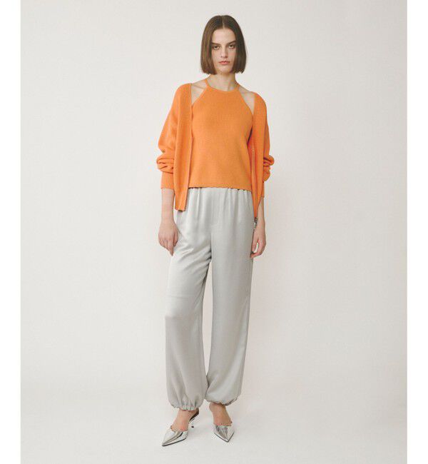  「ハイゲージ畦ニットトップ」|ニット・セーター|オレンジ