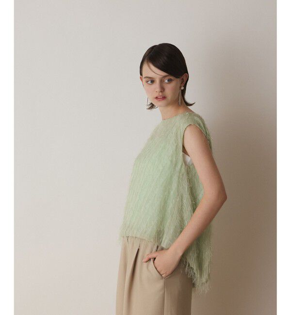  「フリンジギャザートップ」|Tシャツ・カットソー|