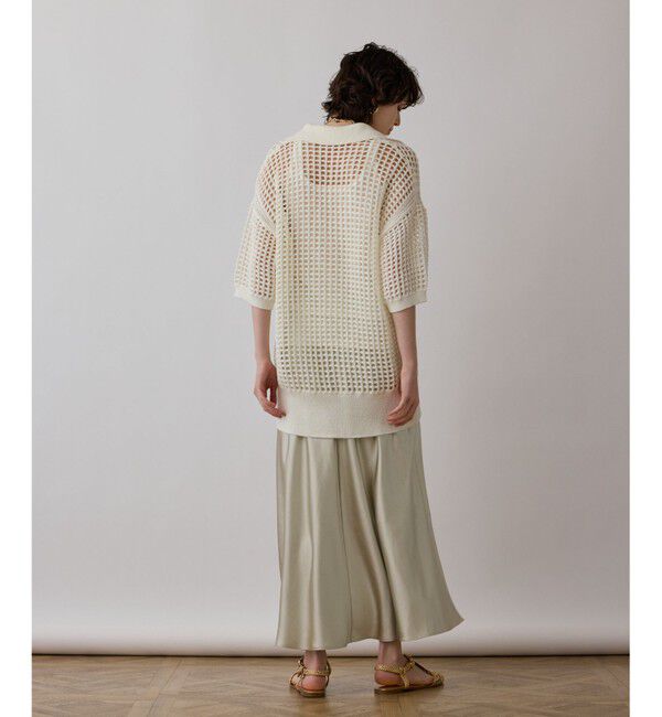 GRACE CONTINENTAL「メッシュスキッパーニットカーディガン」|カーディガン|