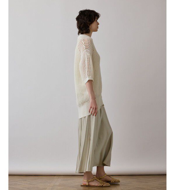 GRACE CONTINENTAL「メッシュスキッパーニットカーディガン」|カーディガン|