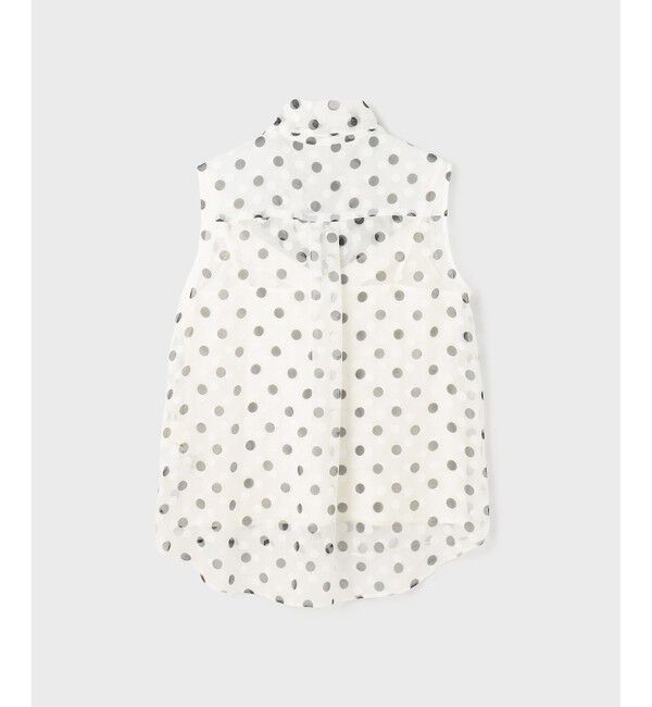 GRACE CONTINENTAL「ドットオパールボウタイノースリーブ」|シャツ・ブラウス|