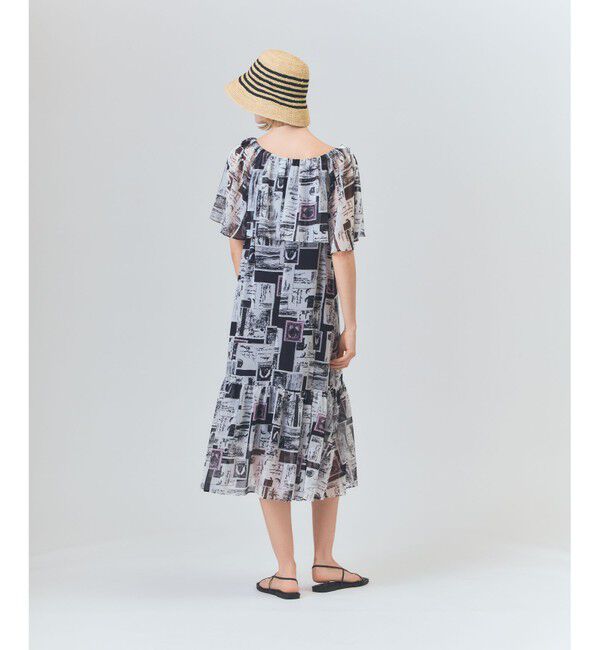 Grace Class「シフォンプリントドレス」|ワンピース|