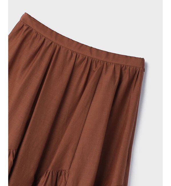 GRACE CONTINENTAL「コットンシルクティアードスカート」|スカート|