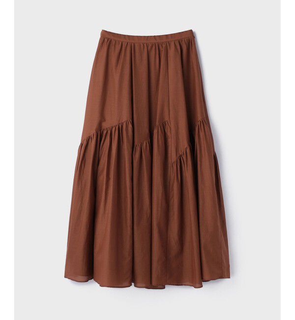 GRACE CONTINENTAL「コットンシルクティアードスカート」|スカート|