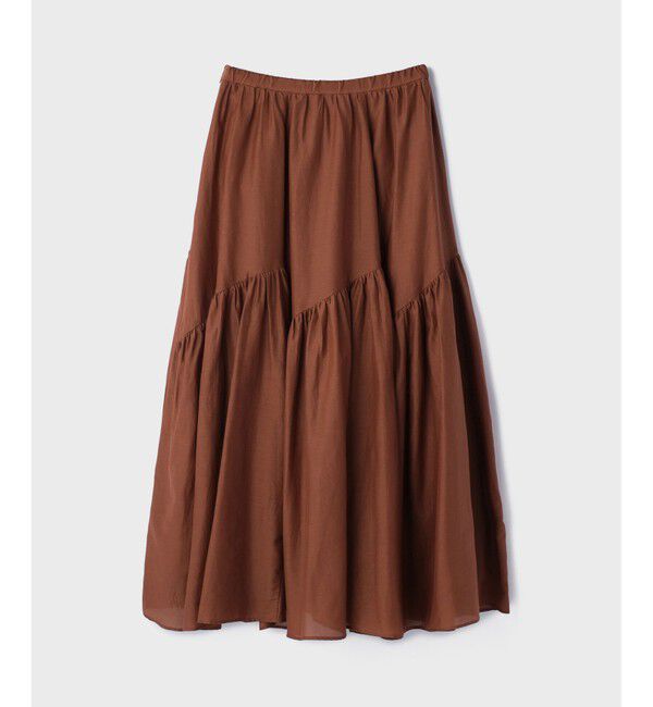 GRACE CONTINENTAL「コットンシルクティアードスカート」|スカート|