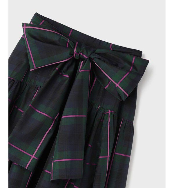 Grace Class「シルクブラックウォッチスカート」|スカート|