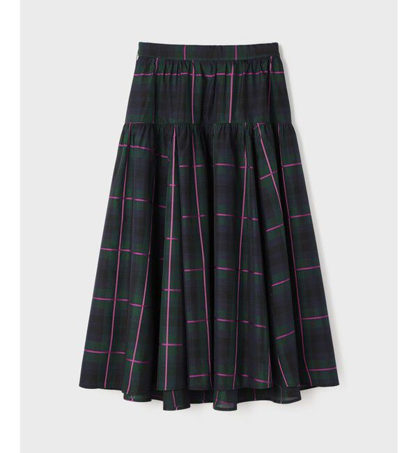 Grace Class「シルクブラックウォッチスカート」|スカート|