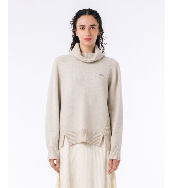 LACOSTE「ミドルゲージタートルネックニットセーター」|ニット・セーター|ストーン