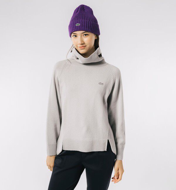 LACOSTE「ミドルゲージタートルネックニットセーター」|ニット・セーター|グレー